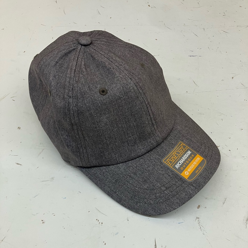 RICHARDSON Outdoor Hat Cap Strap Back Dad Hat NEW Velcro Heather Light Grey